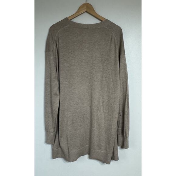 Members Mark Sweater Women’s Size XL Cashmere Blend Open Cardigan Beige - Picture 5 of 9